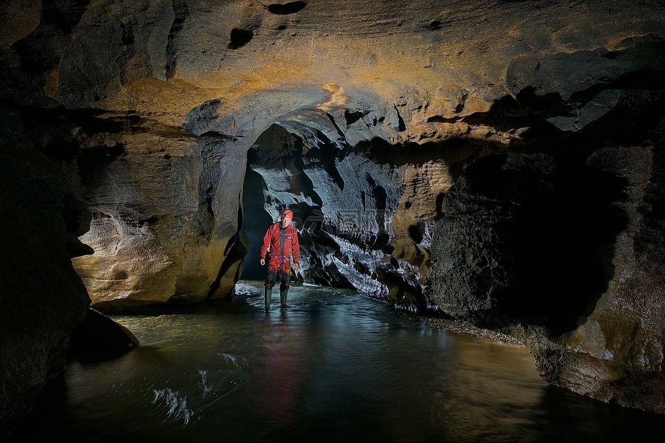 洞穴,地下河,洞穴探险