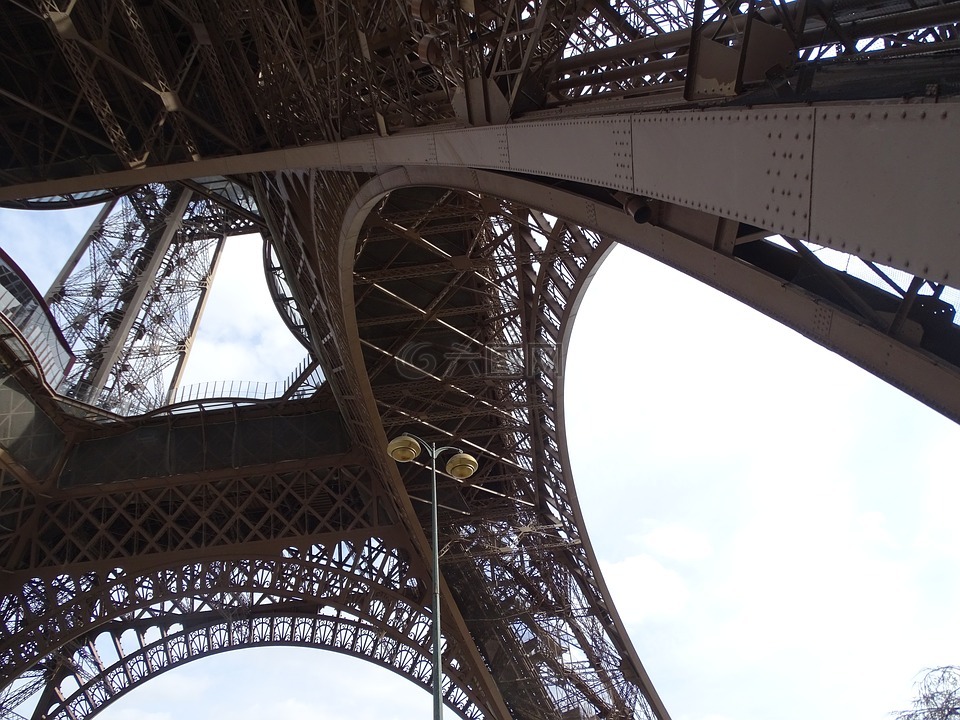 埃菲尔铁塔,巴黎,仰望