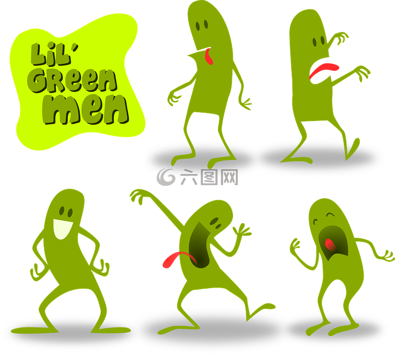 绿色,男子,外星人