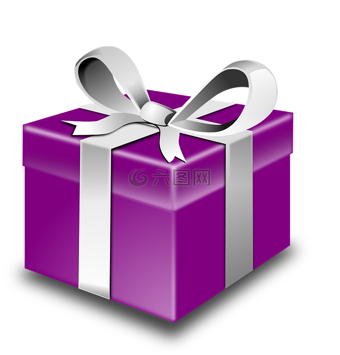 礼品,包装,紫色