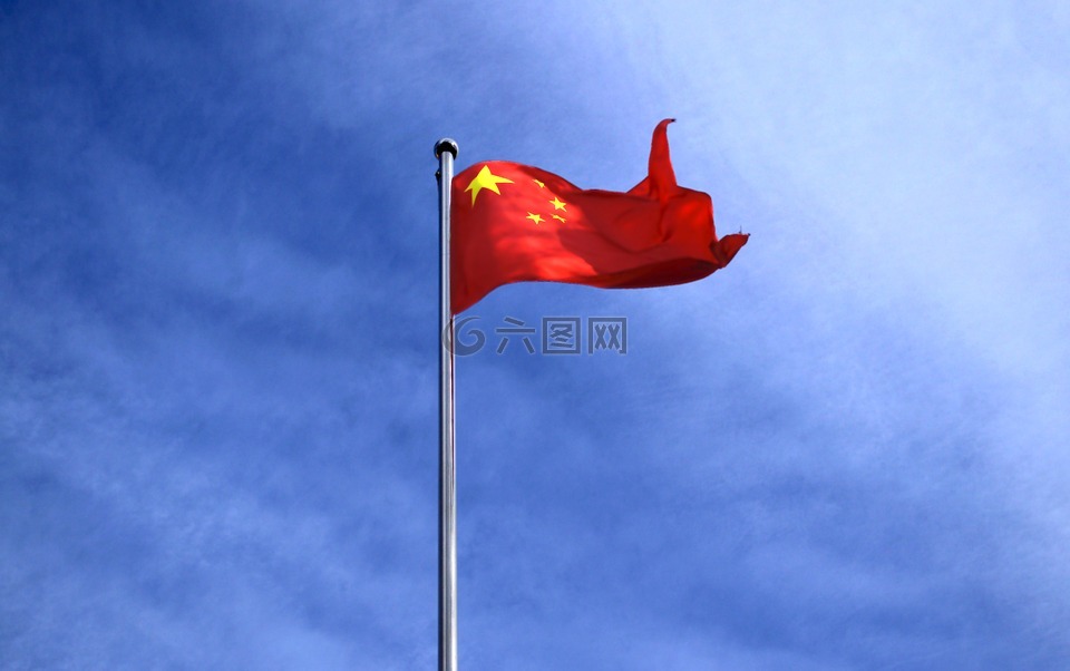 五星红旗,飘扬,中国