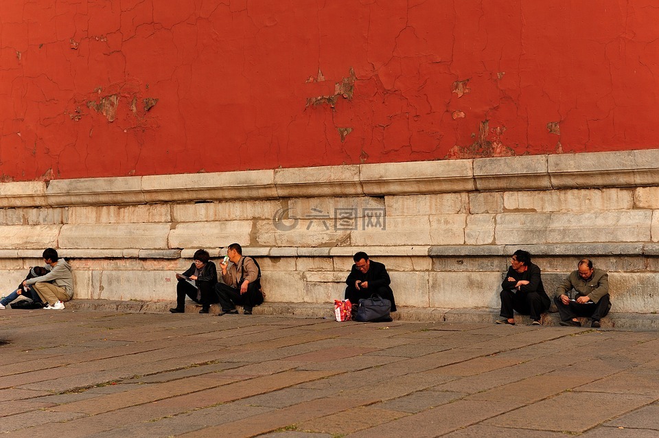 北京,故宫,红墙