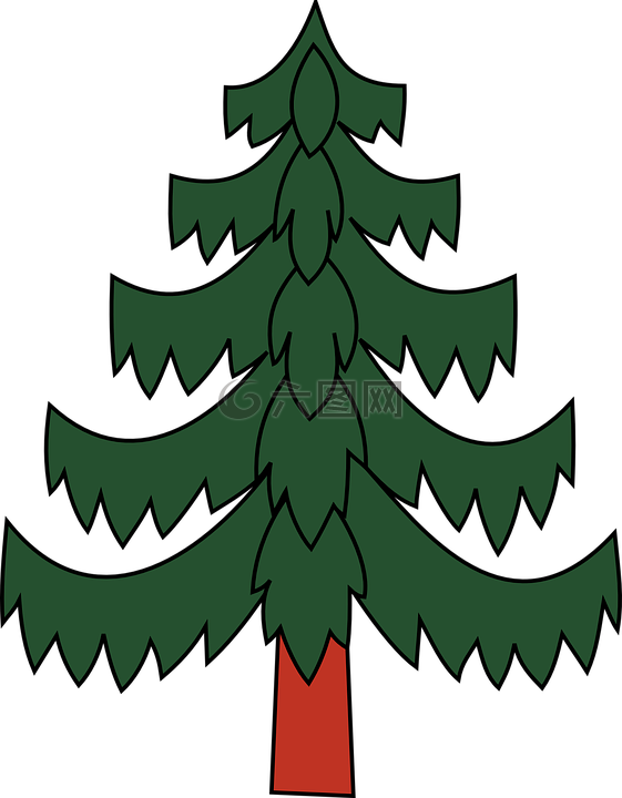 圣诞节,树,绿色