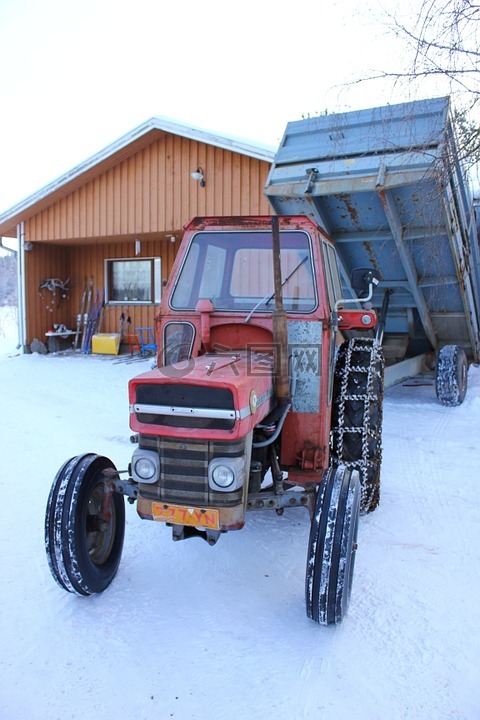 拖拉机,农村,芬兰