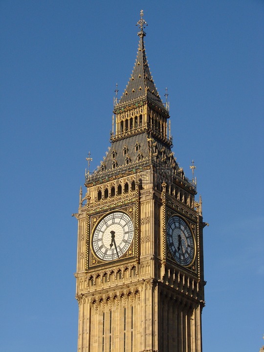 英国,时钟,钟楼