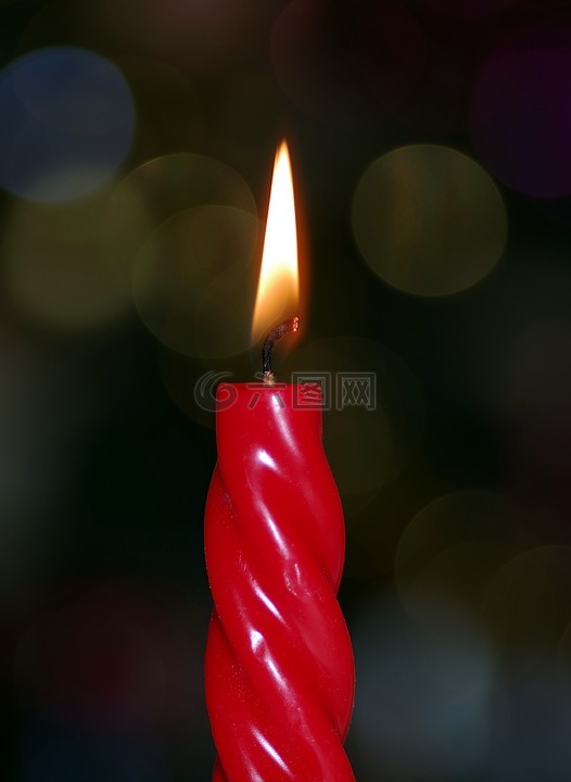 蜡烛,红色,颜色
