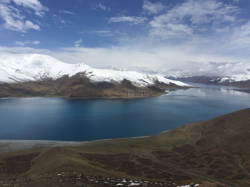 西藏,风景,羊湖