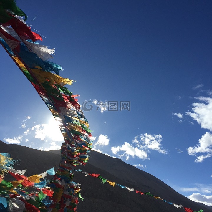 西藏,风景,雪山