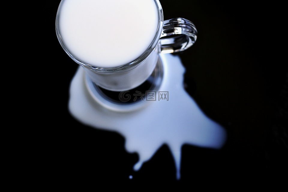 牛奶,把泼,白