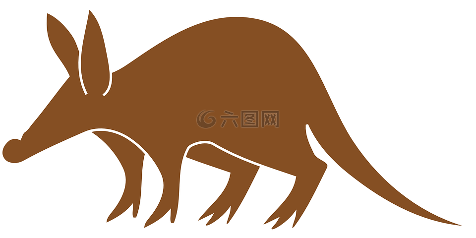 动物,aardvark,尾巴