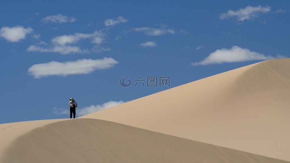 蒙古,沙漠,沙丘