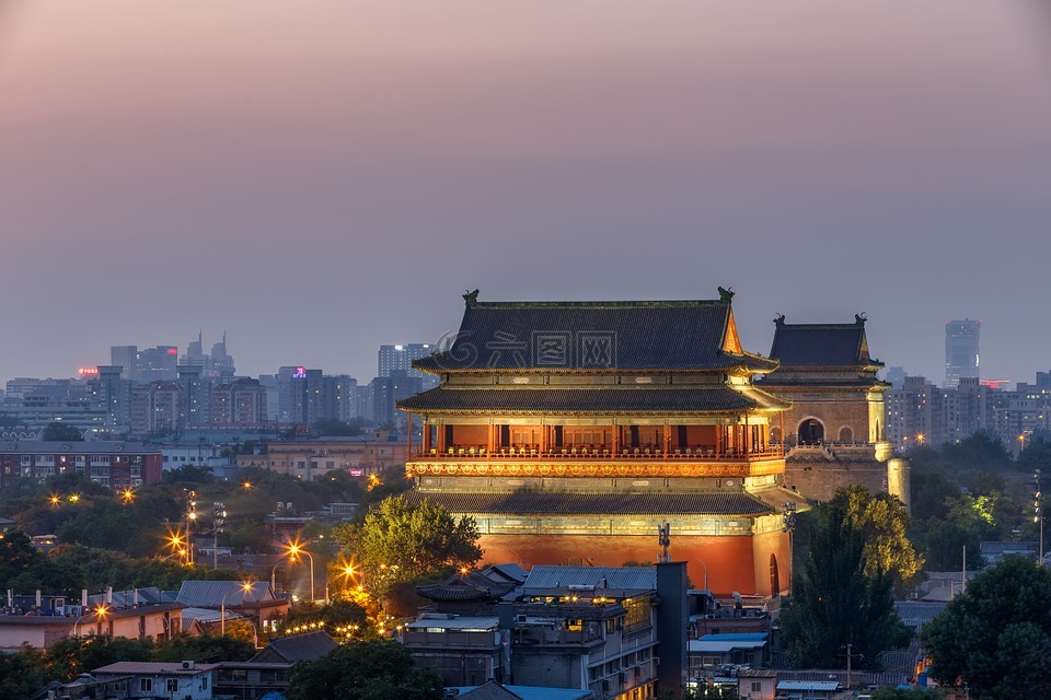 北京,爬楼,风景