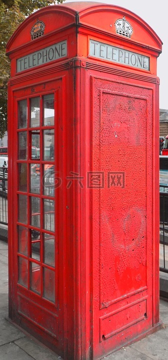 公用电话亭,伦敦,电话