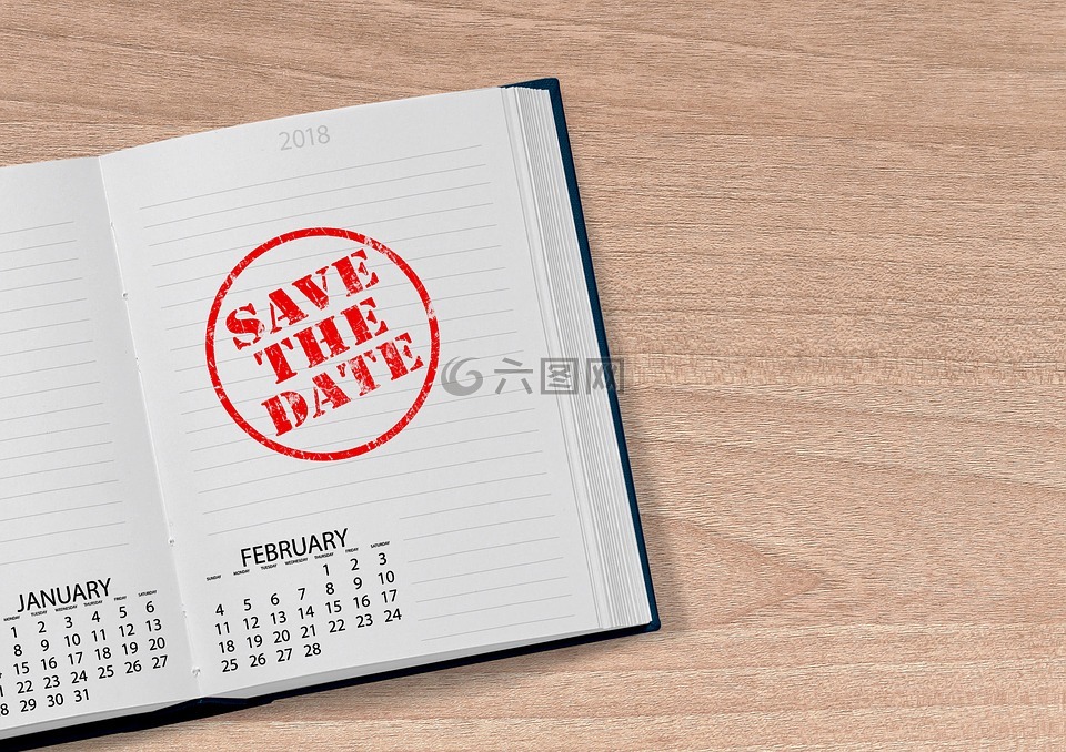 日历,本书,2018