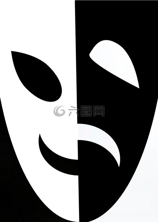 面具 黑 白高清图库素材免费下载 图片编号 六图网