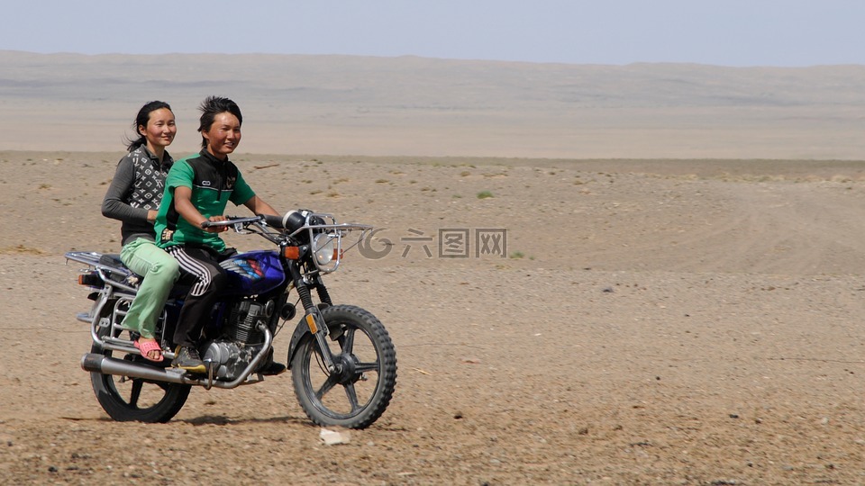 蒙古,喜悦,沙漠