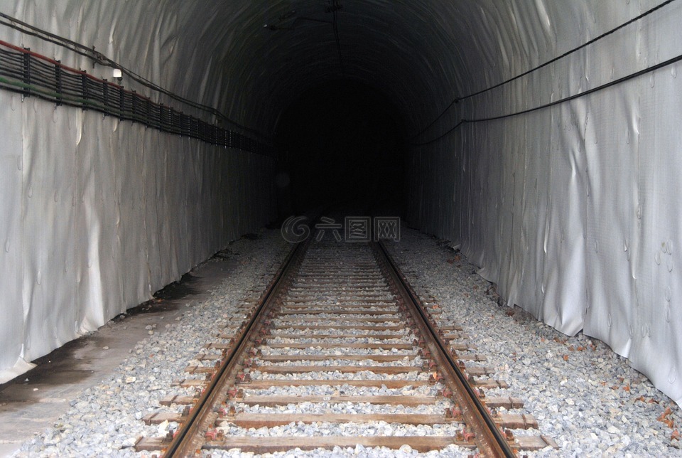 隧道,火车,途径