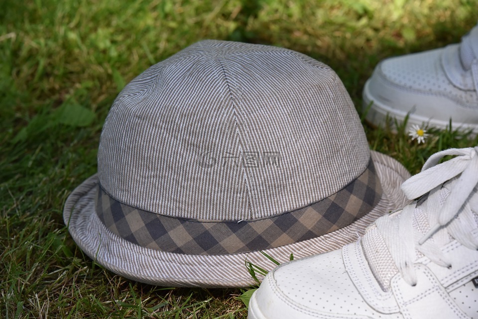 帽子,草,泥土的