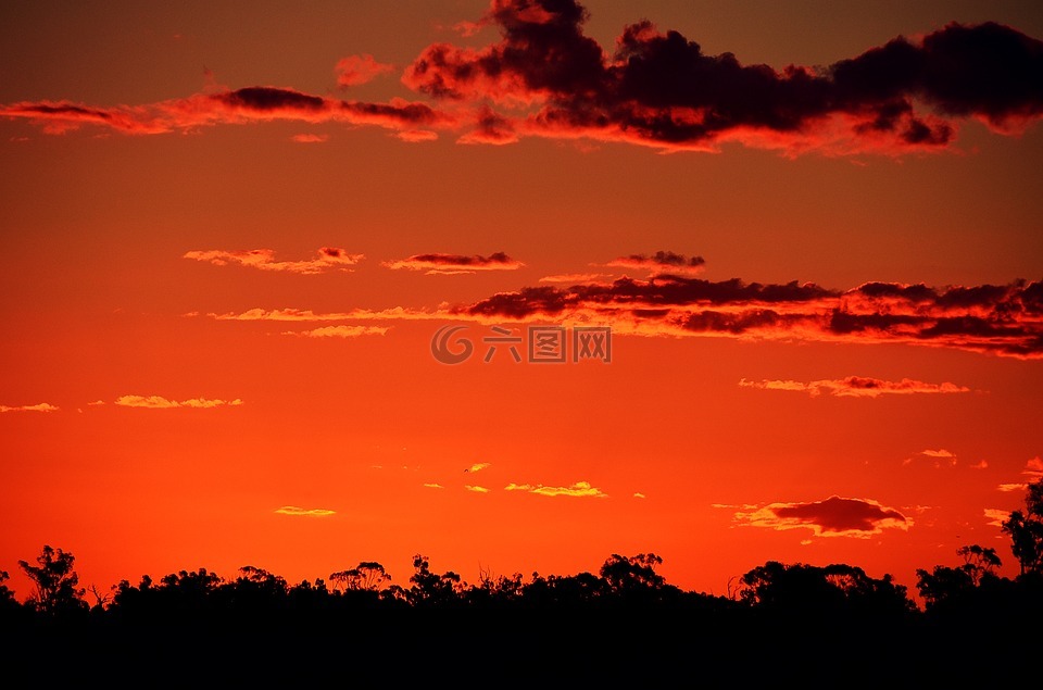 夜幕降临,肖,景色