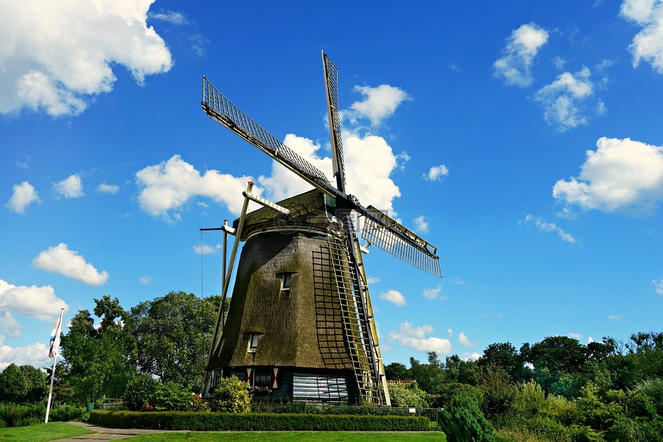风车,磨机,荷兰风车