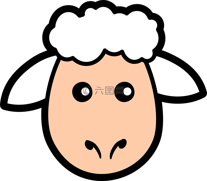 脸 羊 可爱高清图库素材免费下载 图片编号 六图网