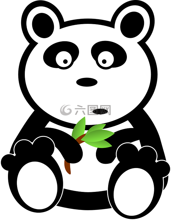 熊猫,竹,食品