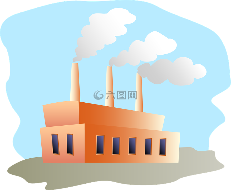 工厂,建设,烟