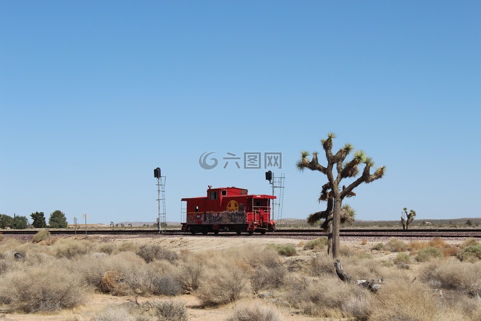 火车,莫哈韦沙漠,铁路