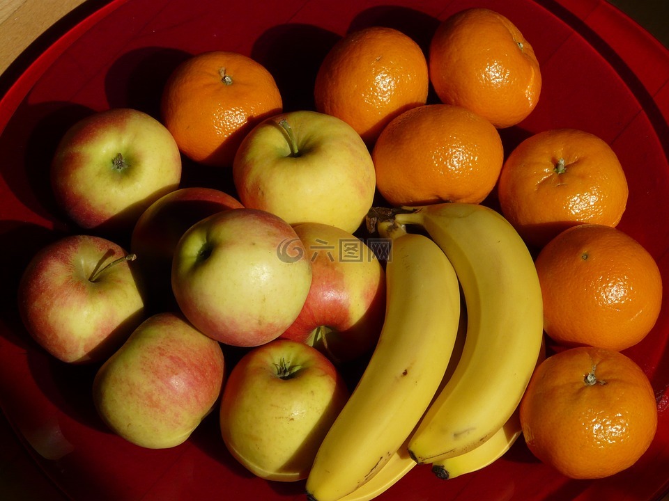 水果,水果碗,苹果