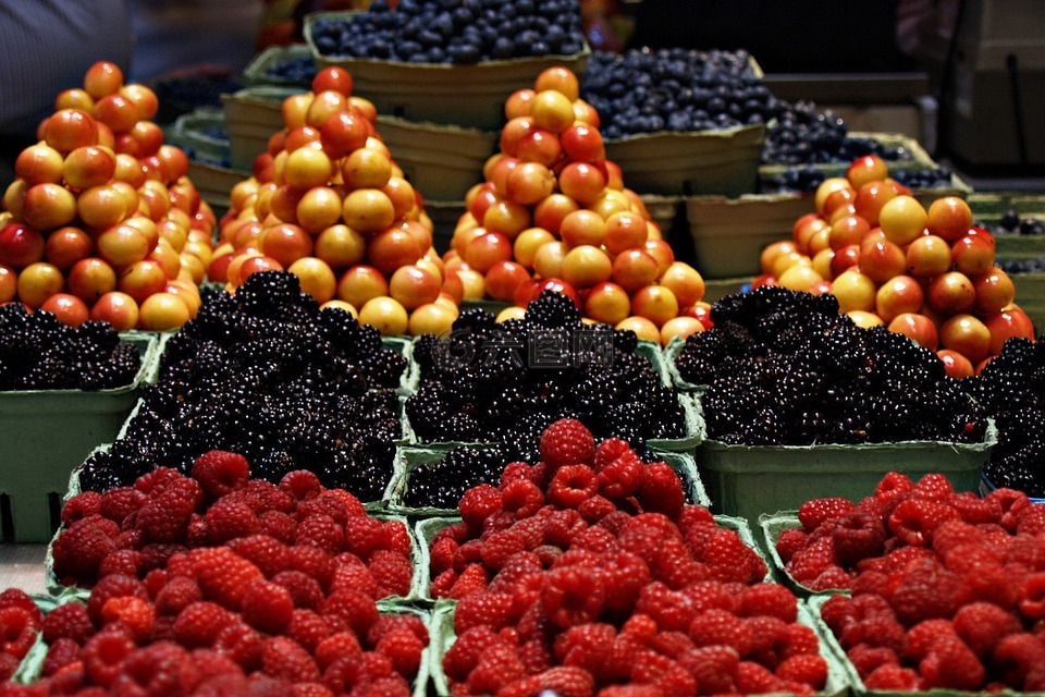 加连威老道,市场,水果