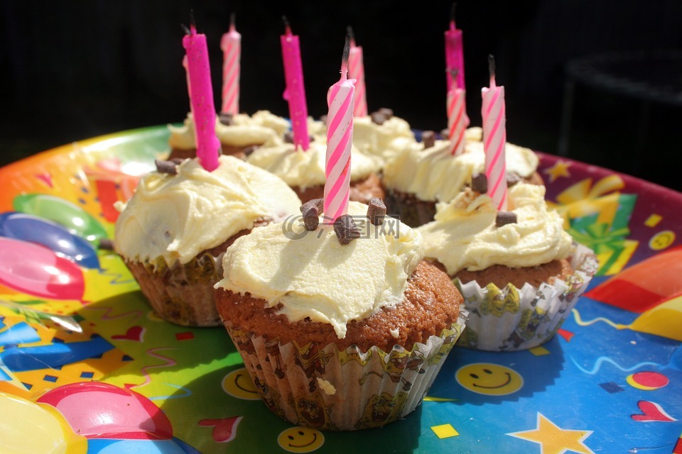 蛋糕,蜡烛,生日