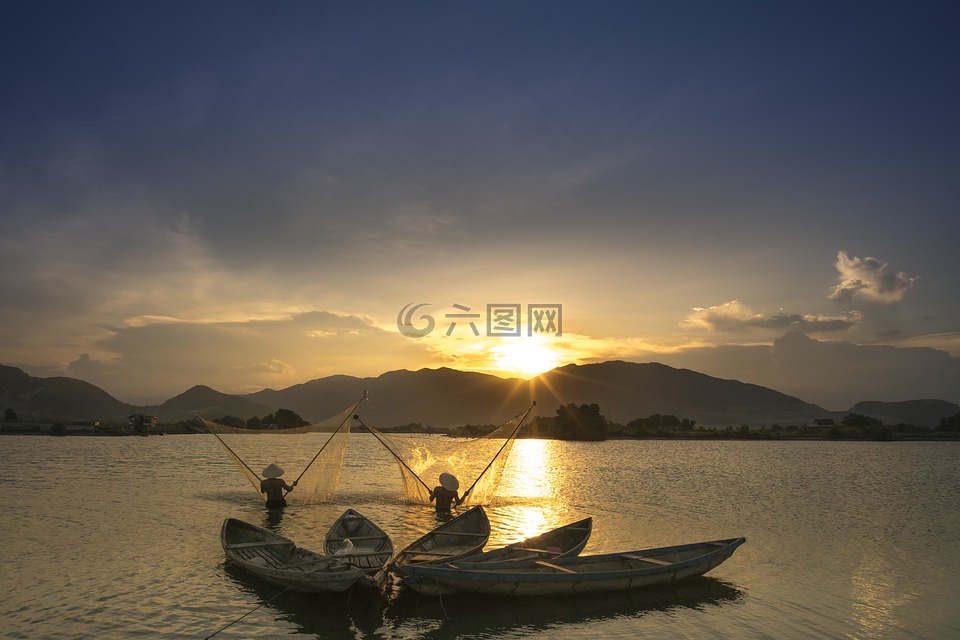 日落,江,省