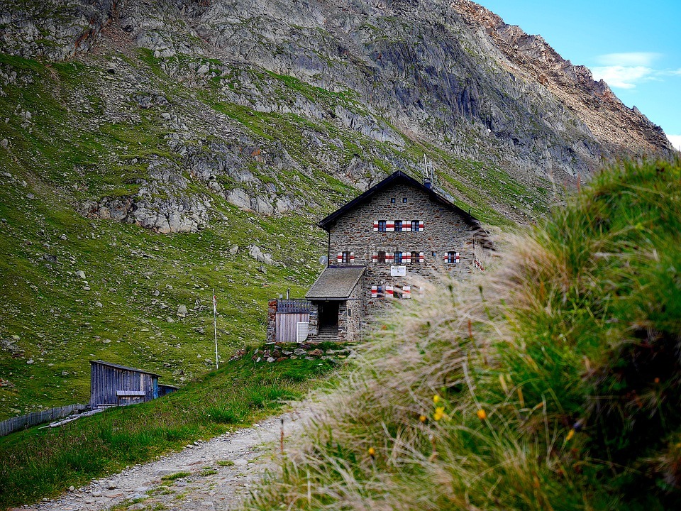棚屋,山,山上的小屋