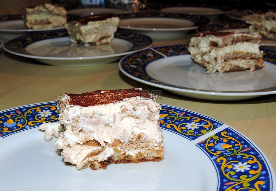 提拉米苏,甜,菜