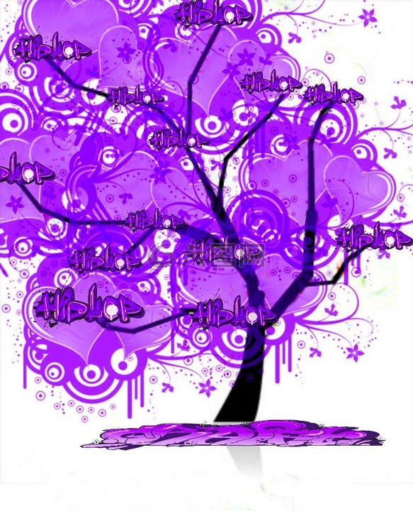 树,紫丁香,想象力