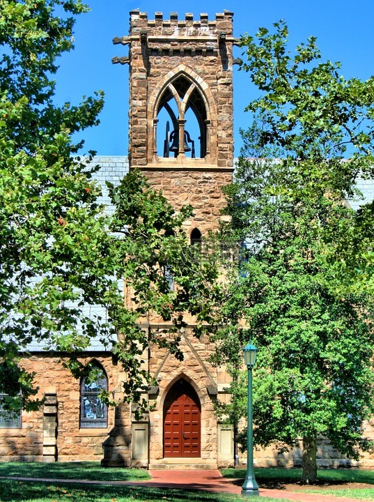 钟塔,石,教堂