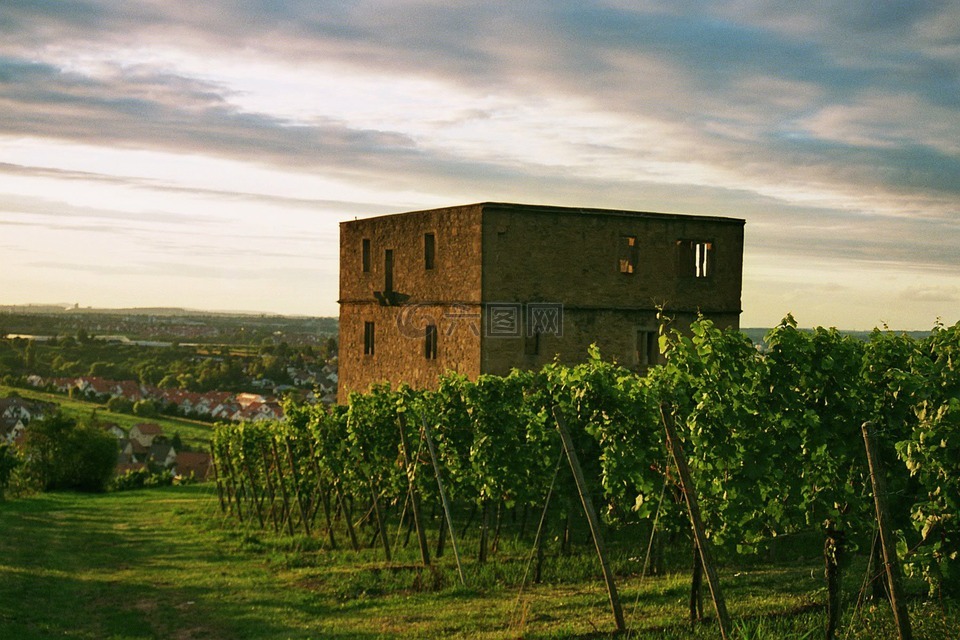 y 城堡,在 remstal 中施泰滕,德国