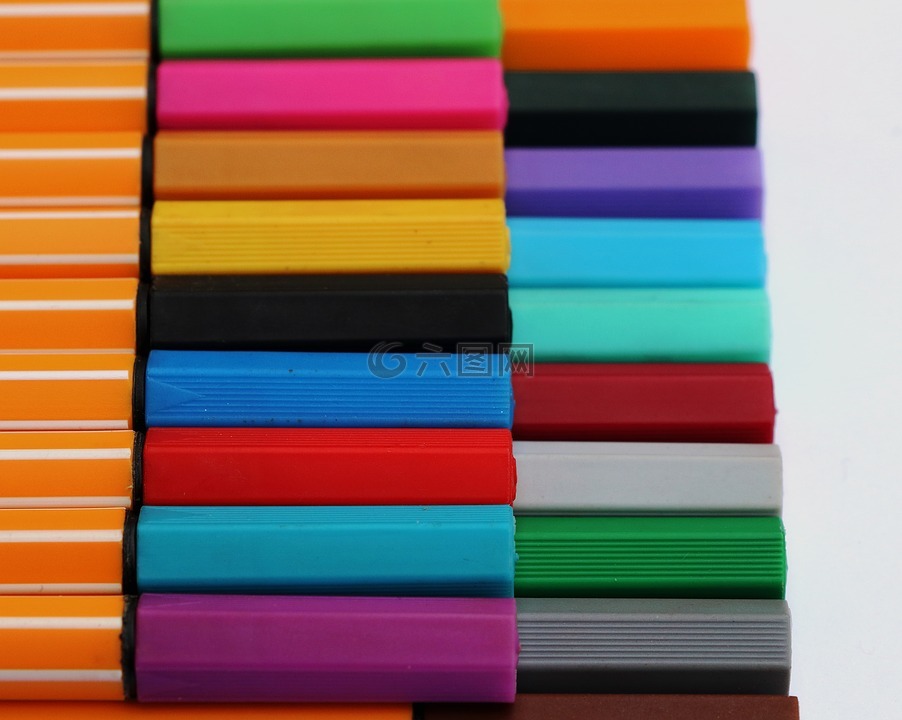 彩色的铅笔,丰富多彩,漆