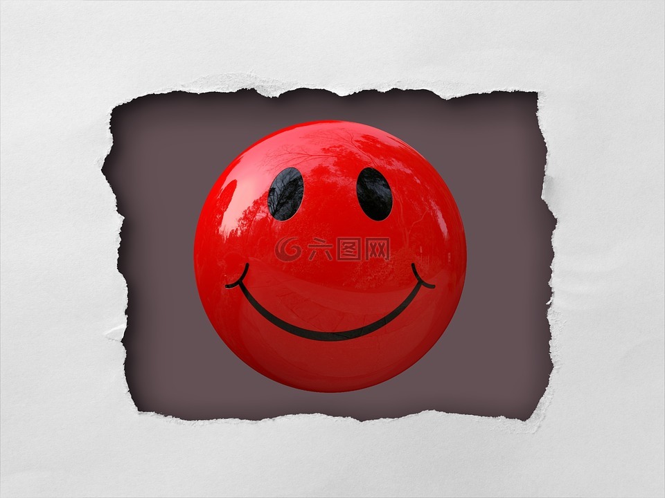 笑脸,红色,球
