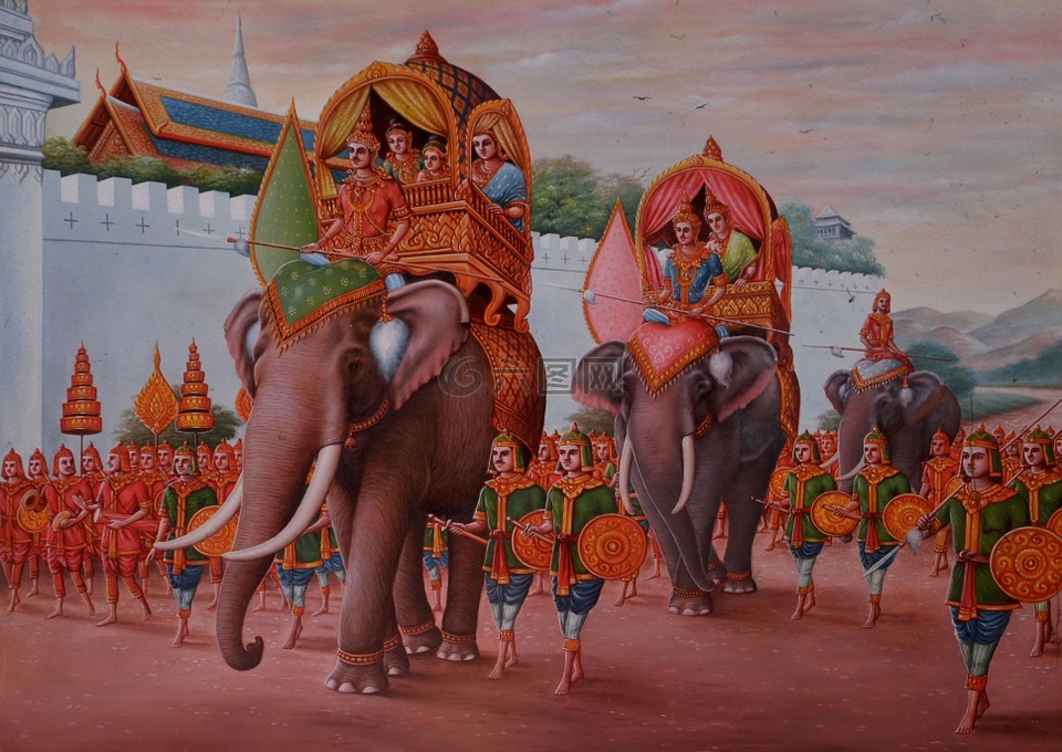 泰国,亚洲,大象