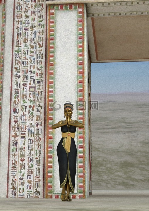 古埃及,女子,象形文字