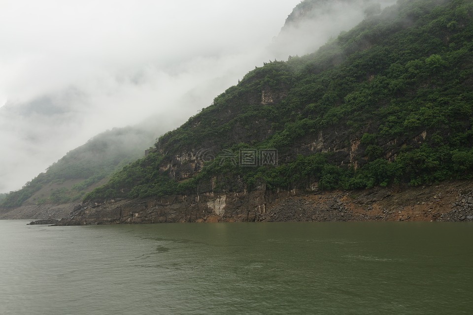 三峡大坝,朦胧,和平