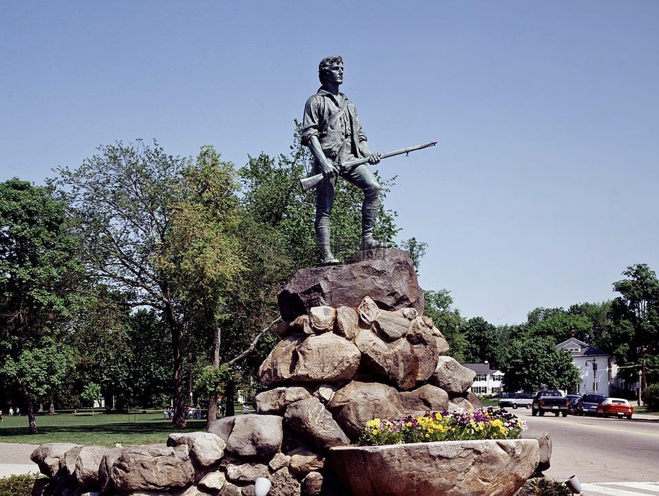 民兵雕像,列克星敦,马萨诸塞州