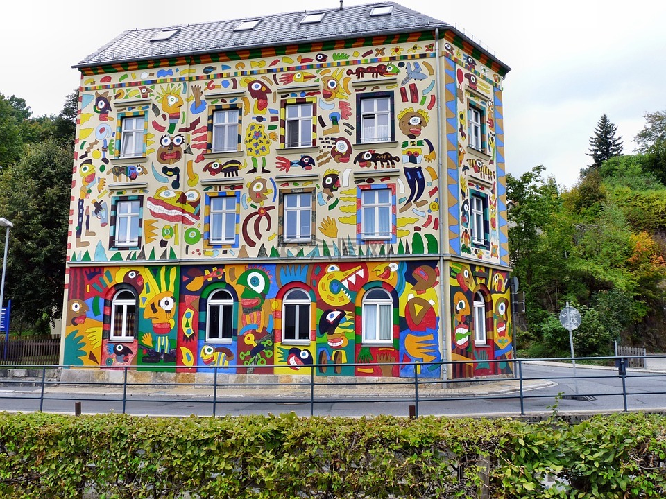craffiti 的房子,菲舍尔-艺术在 sebnitz,艺术