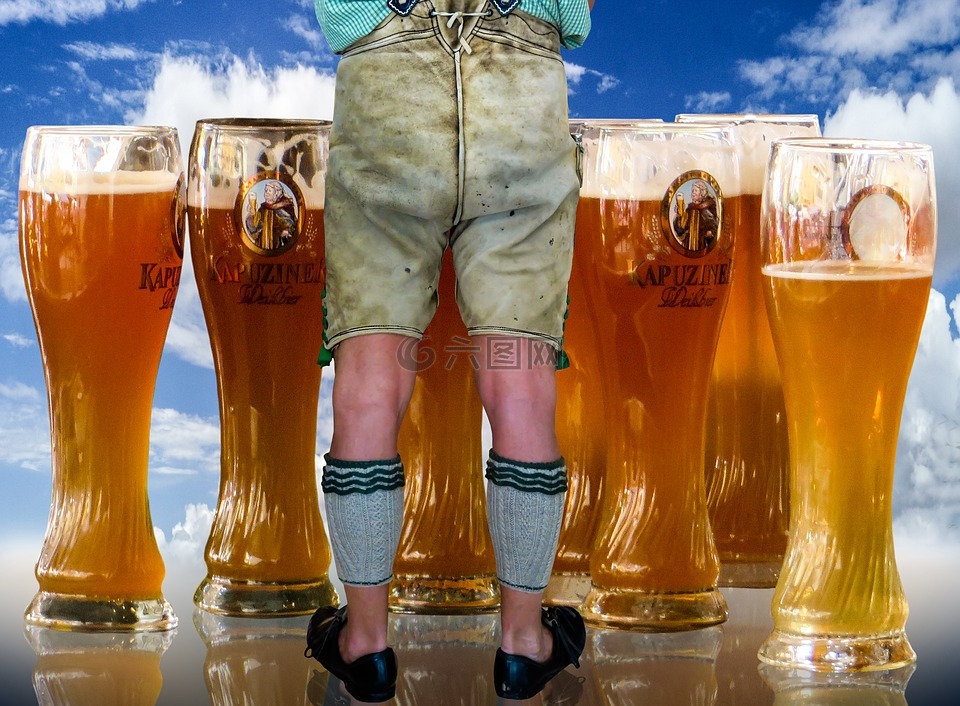 慕尼黑啤酒节,小麦啤酒,啤酒玻璃