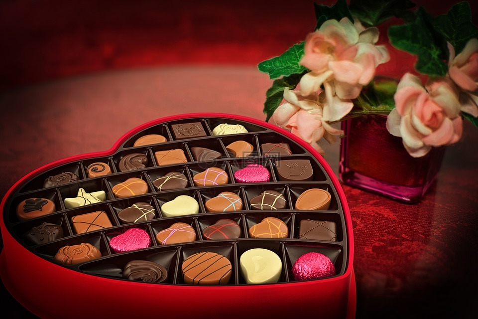 情人节那天,巧克力,糖果