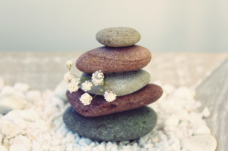 石头,冥想,平衡