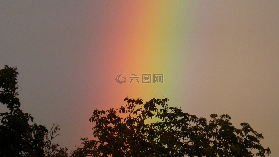 彩虹,雨,频谱