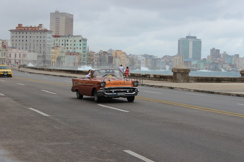 哈瓦那,古巴,旧车