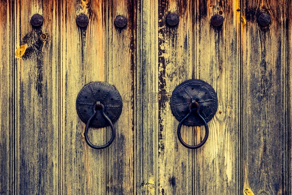门,木,门环